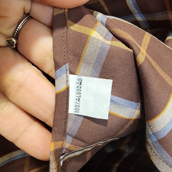 Pierre Cardin plaid casual button Down shirt size L - Picture 9 of 11